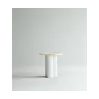 table d'appoint verte et plateau honey onyx 40 x 40 cm dit - normann copenhagen
