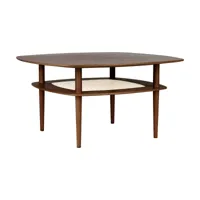 table basse carrée en chêne foncé 100 x 100 cm together - umage