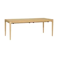 table rectangulaire extensible en chêne naturel 200/300 x 90 cm heart'n'soul - umage