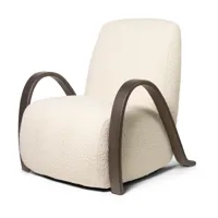 fauteuil en tissu bouclé nordique off-white buur - ferm living