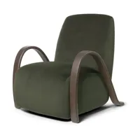 fauteuil en velours riche pin buur - ferm living