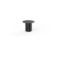 table basse ronde en acier noir 40 x 34 cm octave - resistub