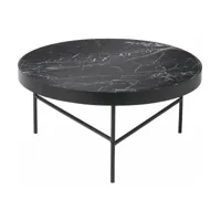 table basse en marbre noir 70,5 cm - ferm living