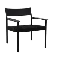fauteuil en bois de manguier noir et jonc de mer 66,5 x 72,5 x 74 cm cullinan - pomax