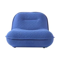 fauteuil lounge en tissu recyclé bleu 95 cm puff disco - pols potten