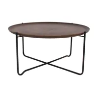 table basse en bois de manguier et fer noir 70 x 35 cm fez - urban nature culture