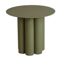 table basse ronde en acier vert argile 40 x 34 cm octave - resistub