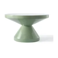table basse laquée olive verte zig zag - pols potten
