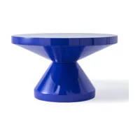 table basse laquée bleu foncé zig zag - pols potten