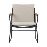 chaise longue hampton métal noir - bloomingville