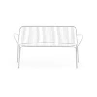 canapé de jardin en acier blanc 121 cm hiray - kartell