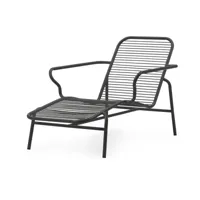chaise longue en acier noir vig - normann copenhagen