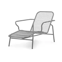 chaise longue en acier gris vig - normann copenhagen