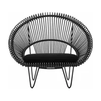 fauteuil d'extérieur noir roy cocoon - vincent sheppard
