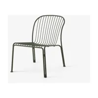chaise de jardin large en acier vert bronze thorvald sc100 - &tradition
