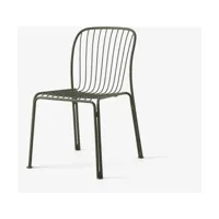 chaise de jardin en acier vert bronze thorvald sc94 - &tradition
