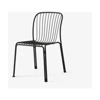 chaise de jardin en acier noir chaud thorvald sc94 - &tradition