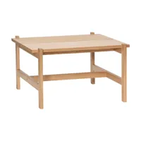 table basse en bois de chêne naturel 80x80x47cm dash - hübsch