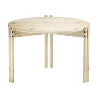 table basse ronde en pin naturel 60x40cm sticks - karup design