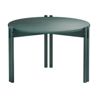 table basse ronde en pin vert 60x40cm sticks - karup design