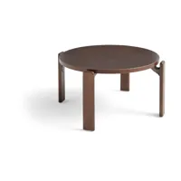 table basse en hêtre laqué à l'eau marron 66,5x32cm rey - hay