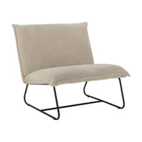 chaise longue cape polyester recyclé nature - bloomingville