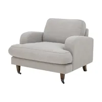 fauteuil en polyester gris clair augusta - bloomingville