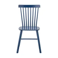 chaise de salle à manger en bois d'hévéa bleu mill - bloomingville