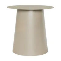 table d'appoint ronde en métal sable pillar - hübsch