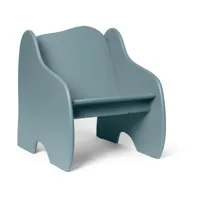 fauteuil enfant organique en mdf bleu slope - ferm living