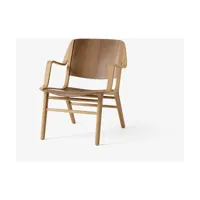 chaise avec accoudoirs en chêne et noyer laqué 73x62 cm ax - &tradition