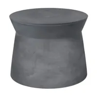 table basse ronde en fibre d'argile gris charbon 50x39cm fiber - broste copenhagen