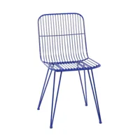 chaise en métal bleu ombra - pomax
