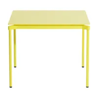 table de jardin carrée jaune 70x70cm fromme - petite friture