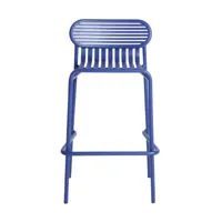 chaise de bar en aluminium bleu 80cm week end - petite friture