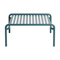 table basse de jardin en aluminium bleu océan 60x69cm week end - petite friture