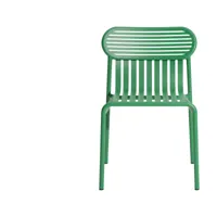 chaise de jardin en aluminium vert menthe week end - petite friture
