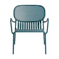 fauteuil de jardin avec accoudoirs en aluminium bleu océan week end - petite friture