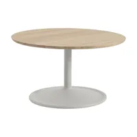 table basse en aluminium et plateau en chêne 75x42cm soft - muuto