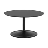 table basse en aluminium et nanolaminé noir 75x42cm soft - muuto