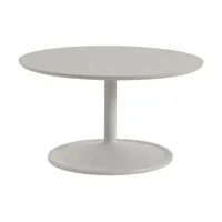 table basse en aluminium et stratifié grise 75x42cm soft - muuto