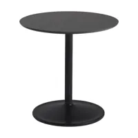 table d'appoint en aluminium et nanolaminé noir 48x48cm soft - muuto