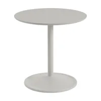 table d'appoint en aluminium et linoléum gris 48x48cm soft - muuto