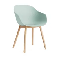 chaise avec accoudoirs en chêne et polypropylène dusty mint 2.0 aac 212 - hay