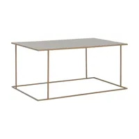 table basse en métal doré 100x60cm walt - custom form