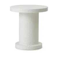 table d'appoint ronde en plastique recyclé blanc 50x55cm bit - normann copenhagen