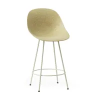 chaise de bar recyclable en chanvre en acier crème 65cm mat - normann copenhagen