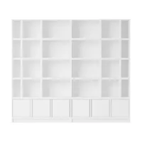 bibliothèque en bois mdf blanc 262x228cm - muuto