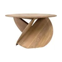 table basse en bois de teck 70x42cm fan - versmissen