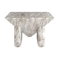 table basse carrée en béton armé de fibres de verre océan effet marbre 60x40cm prism